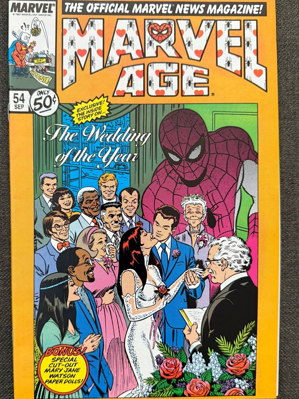 Marvel Age #54 (1987) Marvel • Spider-Man/Mary Jane The Wedding of the Year